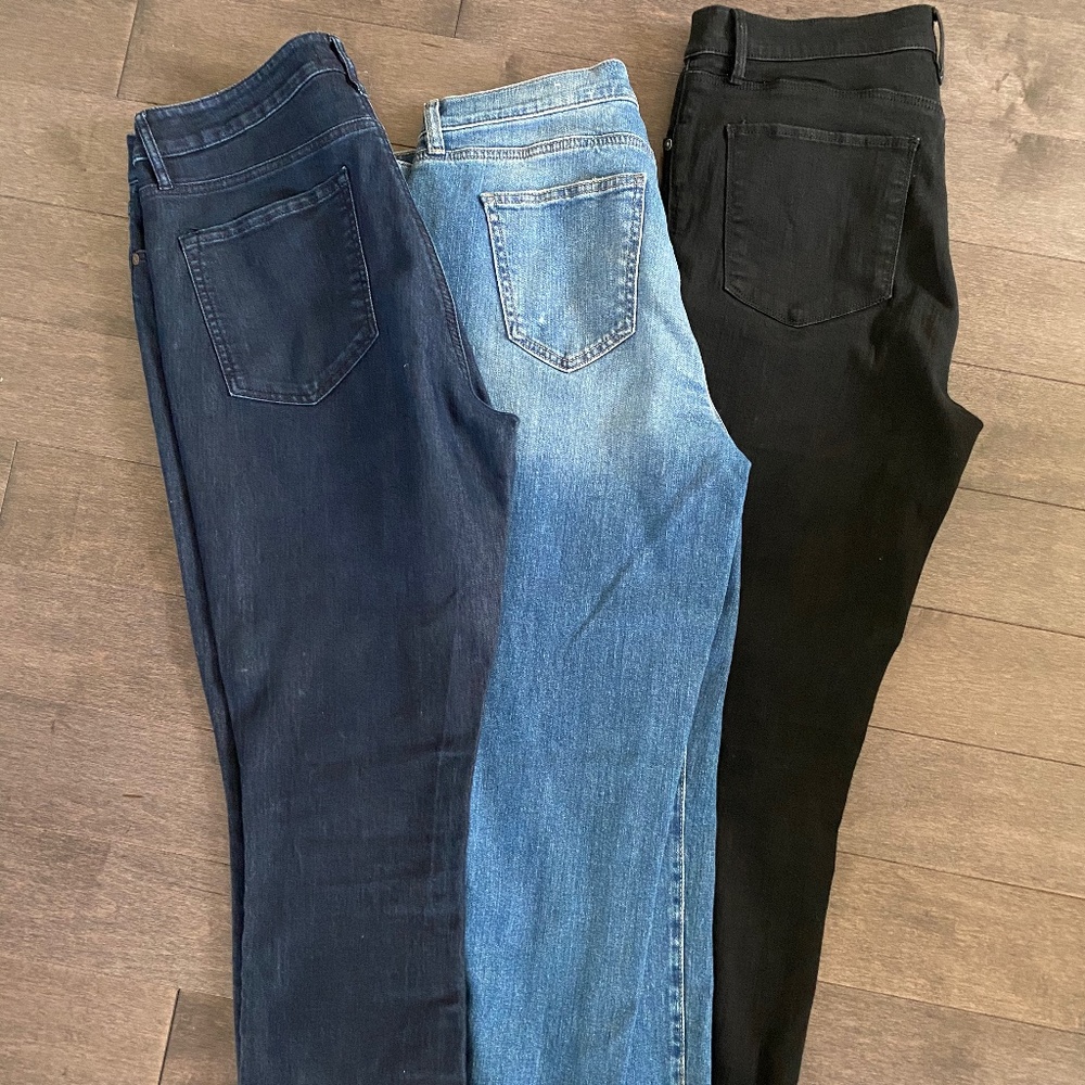 Loft Jean Lot 3 Pairs Curvy Boyfriend 10 30 EUC